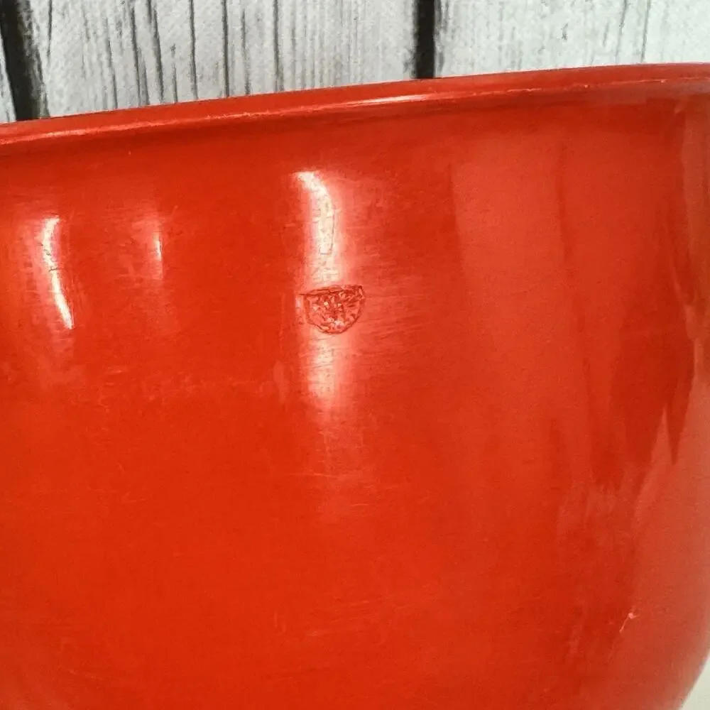 Vintage Dansk Gourmet Designs Red 1.5 Qt. Mixing Batter Bowl 1970s - READ